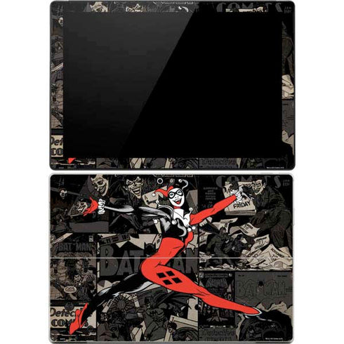 DC Comics Harley Quinn Vintage Action pose pattern Surface Pro 4 Skin